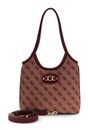 GUESS Samantha Mini Tote Merlot Logo GUESS Samantha Mini Tote Merlot Logo