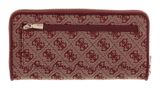 GUESS Samantha SLG Zip Around Wallet L Merlot Logo GUESS Samantha SLG Zip Around Wallet L Merlot Logo