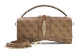 GUESS Yvonne Logo Mini Top Handle Flap Latte Logo GUESS Yvonne Logo Mini Top Handle Flap Latte Logo