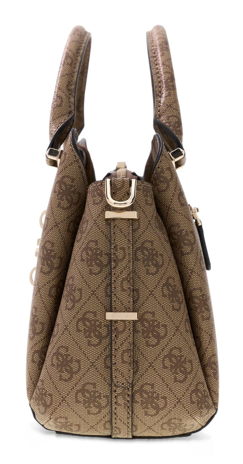 GUESS Yvonne Logo Girlfriend Satchel Latte Logo GUESS Yvonne Logo Girlfriend Satchel Latte Logo