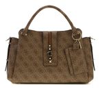 GUESS Yvonne Logo Girlfriend Satchel Latte Logo GUESS Yvonne Logo Girlfriend Satchel Latte Logo