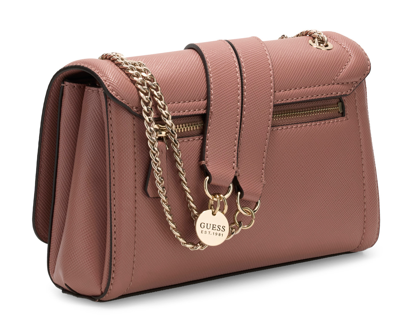 GUESS Noelle II Convertible Xbody Flap Bag Rosewood GUESS Noelle II Convertible Xbody Flap Bag Rosewood