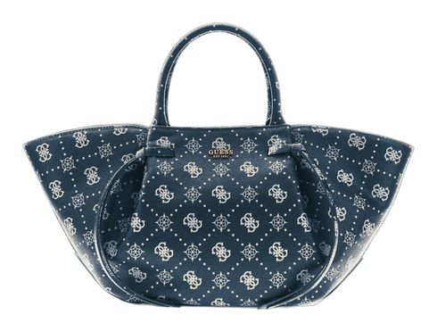 GUESS Allegra Girlfriend Satchel Blue Logo