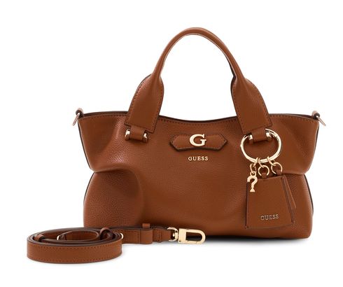 GUESS Suzy Mini 3 Compartment Satchel Cognac
