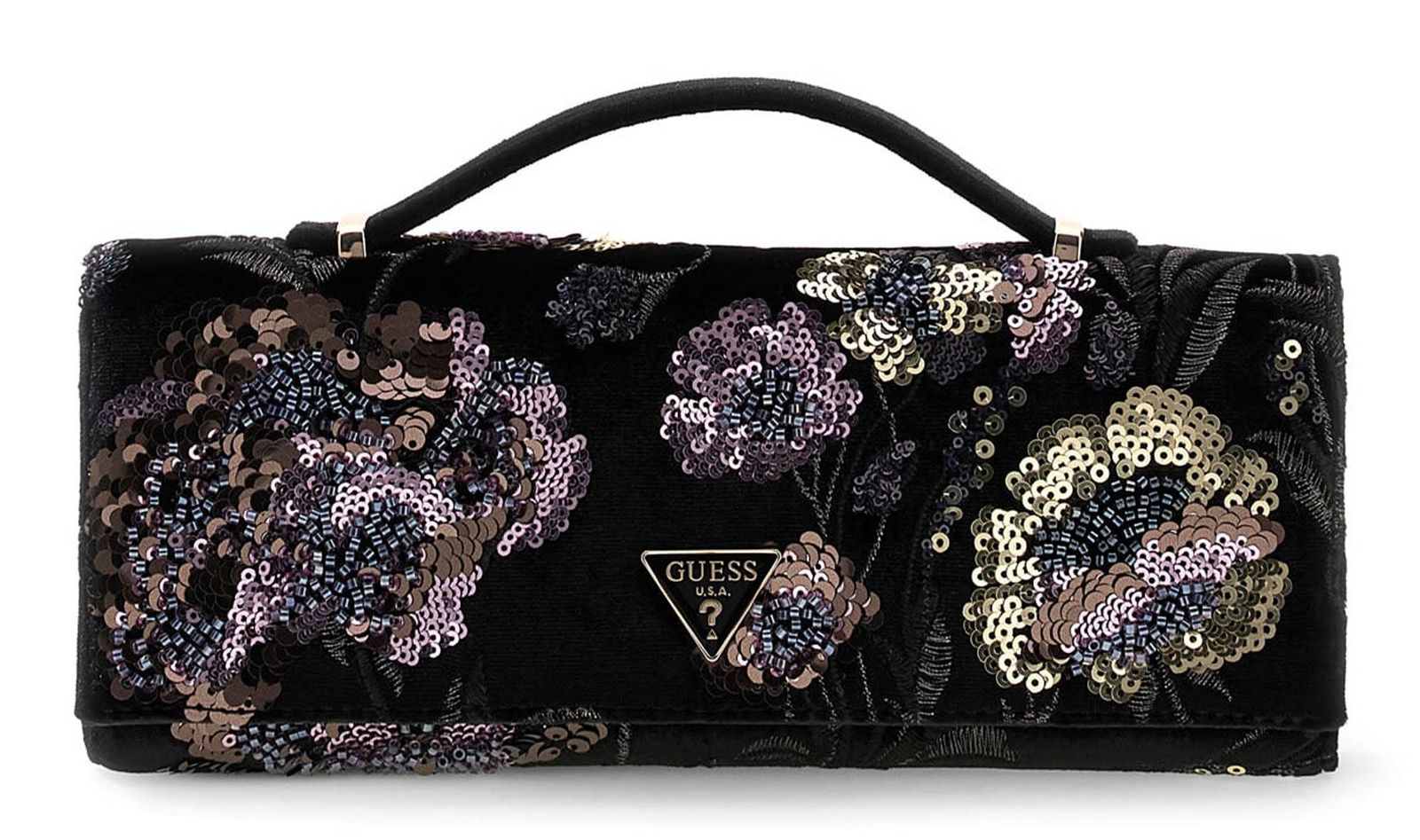 GUESS Tasmin Top Handle Clutch Black Multi