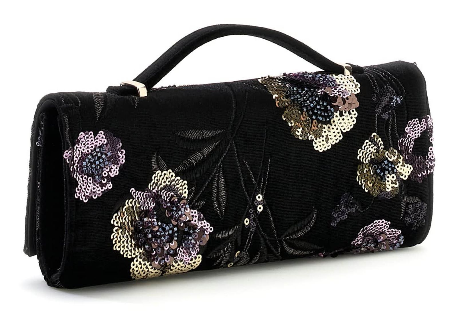 GUESS Tasmin Top Handle Clutch Black Multi GUESS Tasmin Top Handle Clutch Black Multi