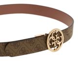 GUESS Noelle Adjustable & Reversible Pant Belt W105 Latte Logo / Rosewood - kürzbar GUESS Noelle Adjustable & Reversible Pant Belt W105 Latte Logo / Rosewood - kürzbar