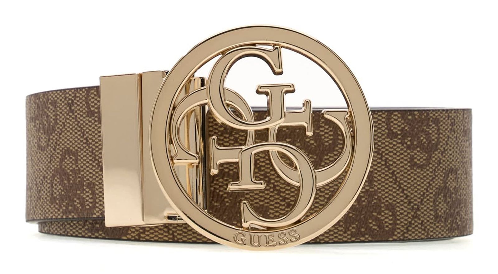 GUESS Noelle Adjustable & Reversible Pant Belt W95 Latte Logo / Rosewood - kürzbar