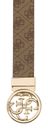 GUESS Noelle Adjustable & Reversible Pant Belt W95 Latte Logo / Rosewood - kürzbar GUESS Noelle Adjustable & Reversible Pant Belt W95 Latte Logo / Rosewood - kürzbar