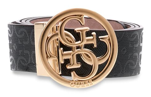 GUESS Stacey Adjustable & Reversible Belt H35 W85 Black / Light Pink - kürzbar