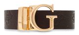GUESS Ella Logo Adjustable And Reversible Pant Belt W105 Bone Logo / Brown Logo - kürzbar