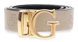 GUESS Ella Logo Adjustable And Reversible Pant Belt W105 Black Logo / Bone Logo - kürzbar GUESS Ella Logo Adjustable And Reversible Pant Belt W105 Black Logo / Bone Logo - kürzbar