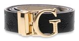 GUESS Ella Logo Adjustable And Reversible Pant Belt W95 Black Logo / Bone Logo - kürzbar