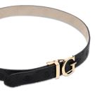 GUESS Ella Logo Adjustable And Reversible Pant Belt W95 Black Logo / Bone Logo - kürzbar