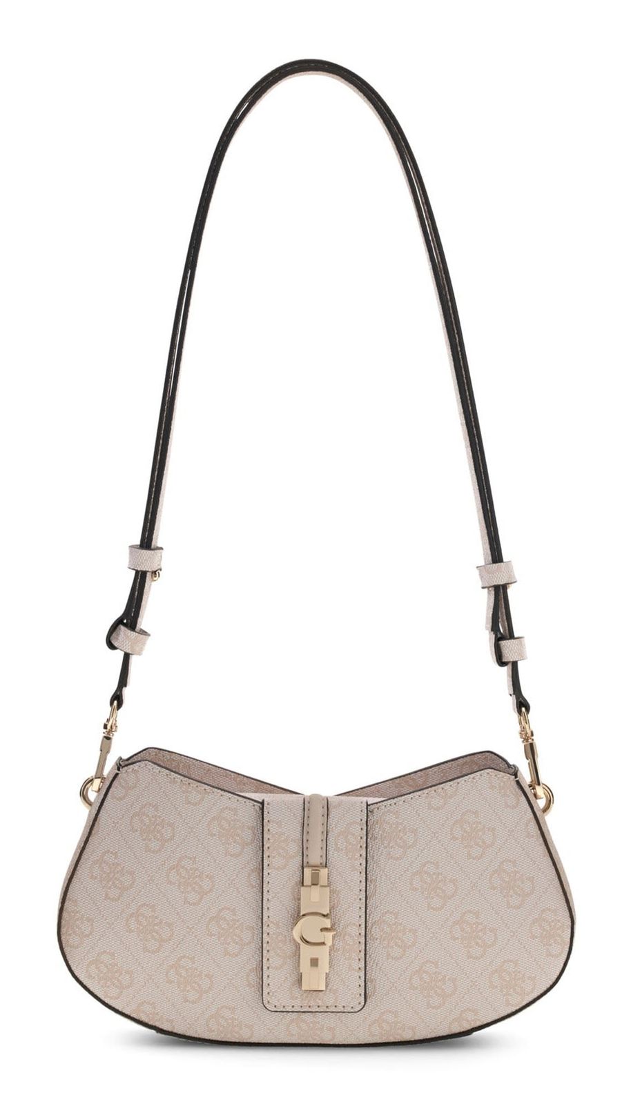 GUESS Yvonne Logo Mini Convertible Shoulder Bag Stone Logo