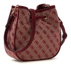 GUESS Samantha Mini Bucket Merlot Logo GUESS Samantha Mini Bucket Merlot Logo