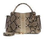 GUESS Yvonne Logo Girlfriend Satchel Natural