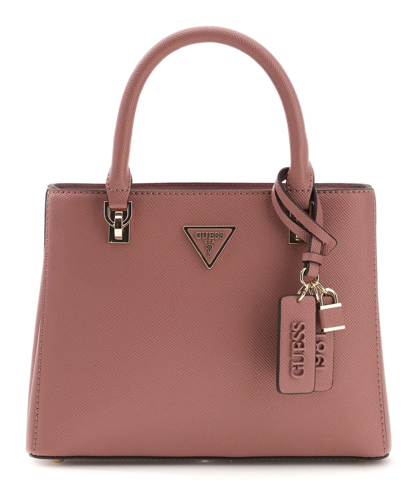GUESS Noelle II Multi Compartment Satchel S Rosewood