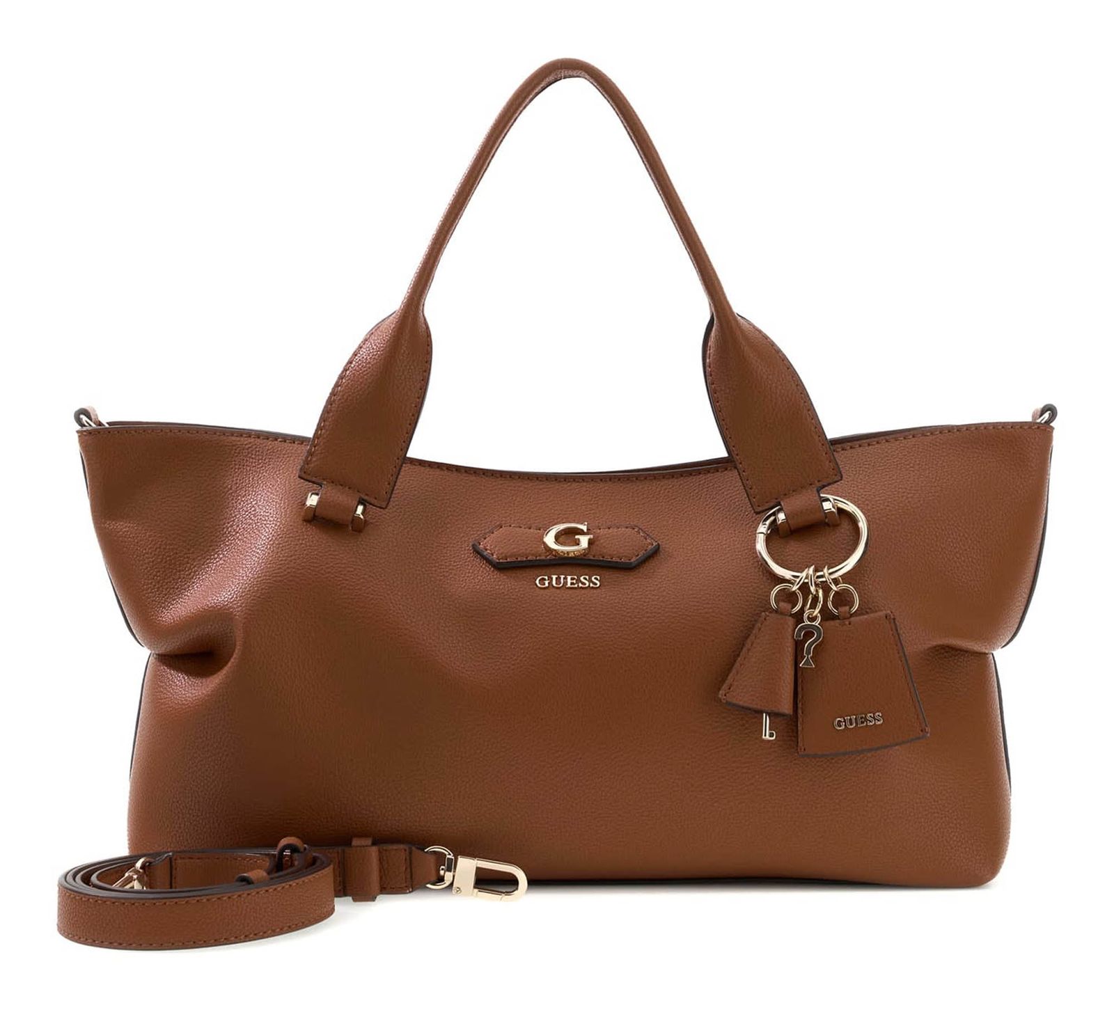 GUESS Suzy 3 Compartment Satchel Cognac