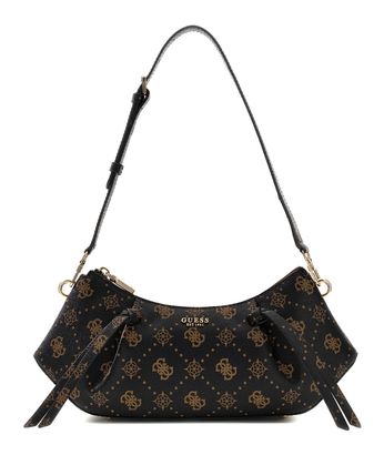 GUESS Allegra Shoulder Bag Espresso Logo