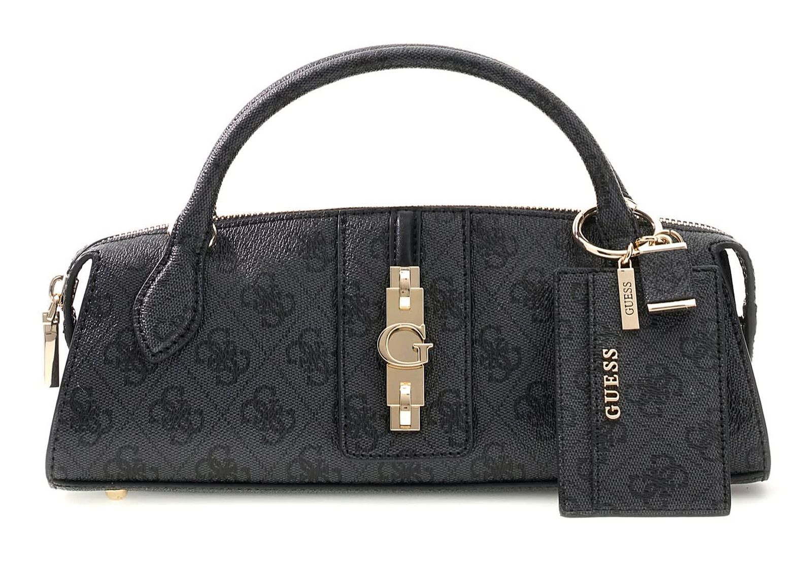 GUESS Yvonne Logo Mini Satchel Coal Logo