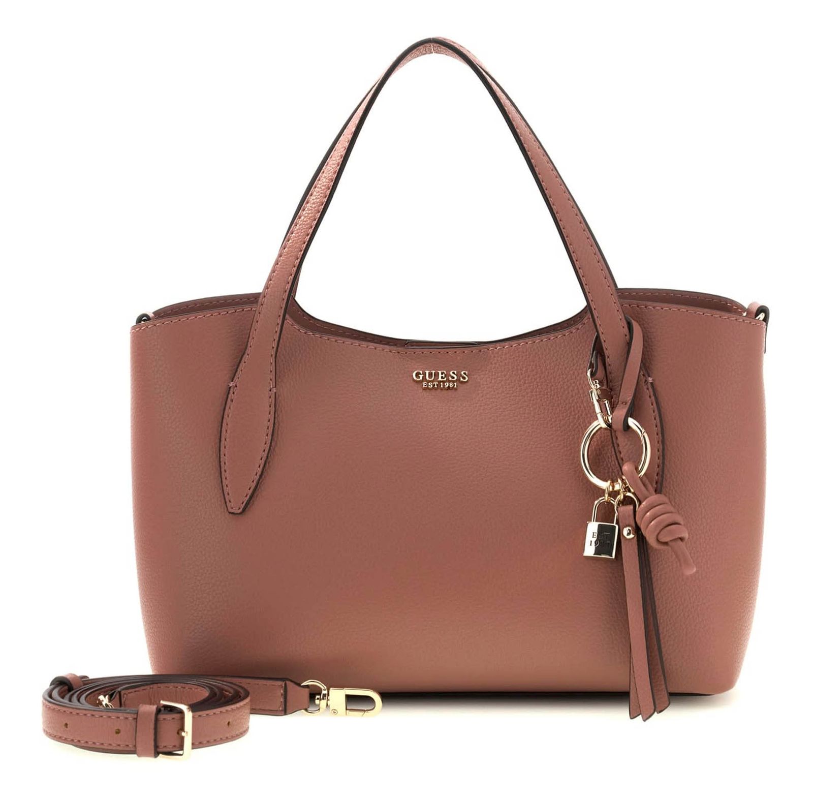 GUESS Melody 2 In 1 Satchel Rosewood GUESS Melody 2 In 1 Satchel Rosewood