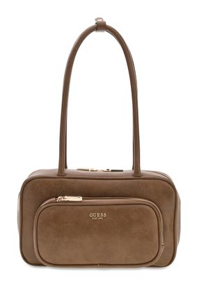GUESS Bronna Shoulder Satchel Brown GUESS Bronna Shoulder Satchel Brown