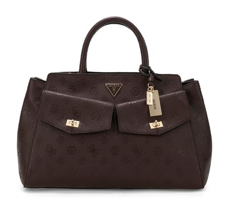 GUESS Blake Girlfriend Satchel L Brown Logo GUESS Blake Girlfriend Satchel L Brown Logo