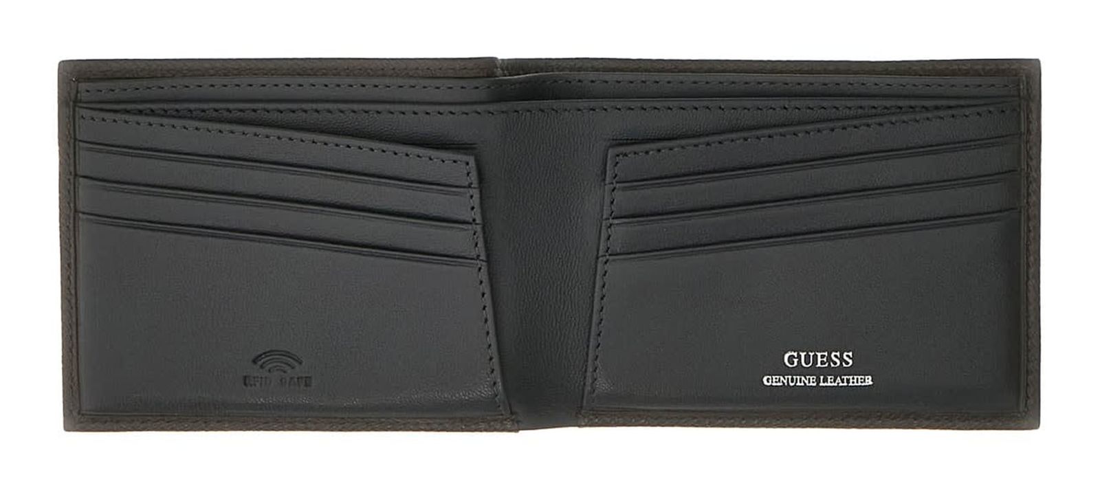 GUESS Milano Bifold - Card Holder M Dark Oak / Grey GUESS Milano Bifold - Card Holder M Dark Oak / Grey