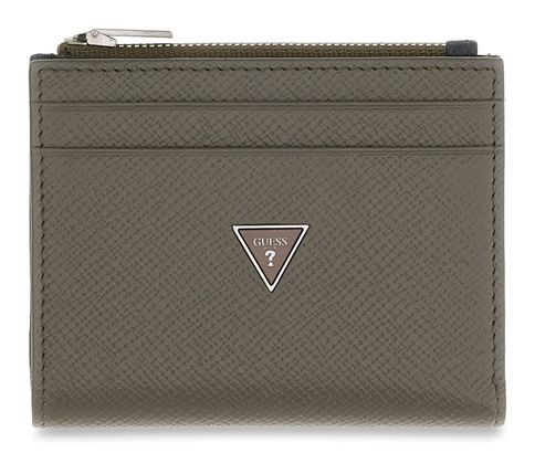 GUESS Milano Bifold Top Zip Wallet Grey / Blue GUESS Milano Bifold Top Zip Wallet Grey / Blue