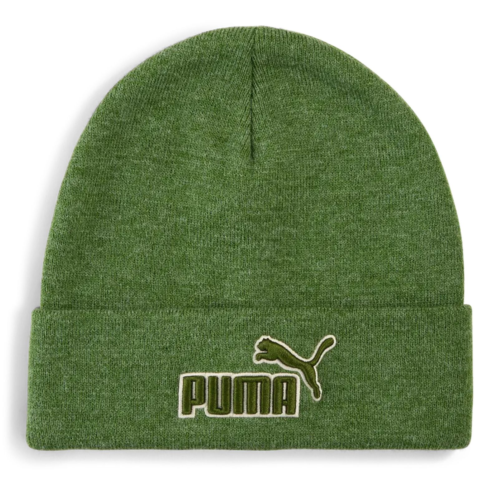 PUMA ESS Elevated Heather Mid Crown Beanie Earthy Green Heather