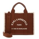 KARL LAGERFELD Apres Ski Club K / RSG Square Tote Shearling M Dark Tan KARL LAGERFELD Apres Ski Club K / RSG Square Tote Shearling M Dark Tan
