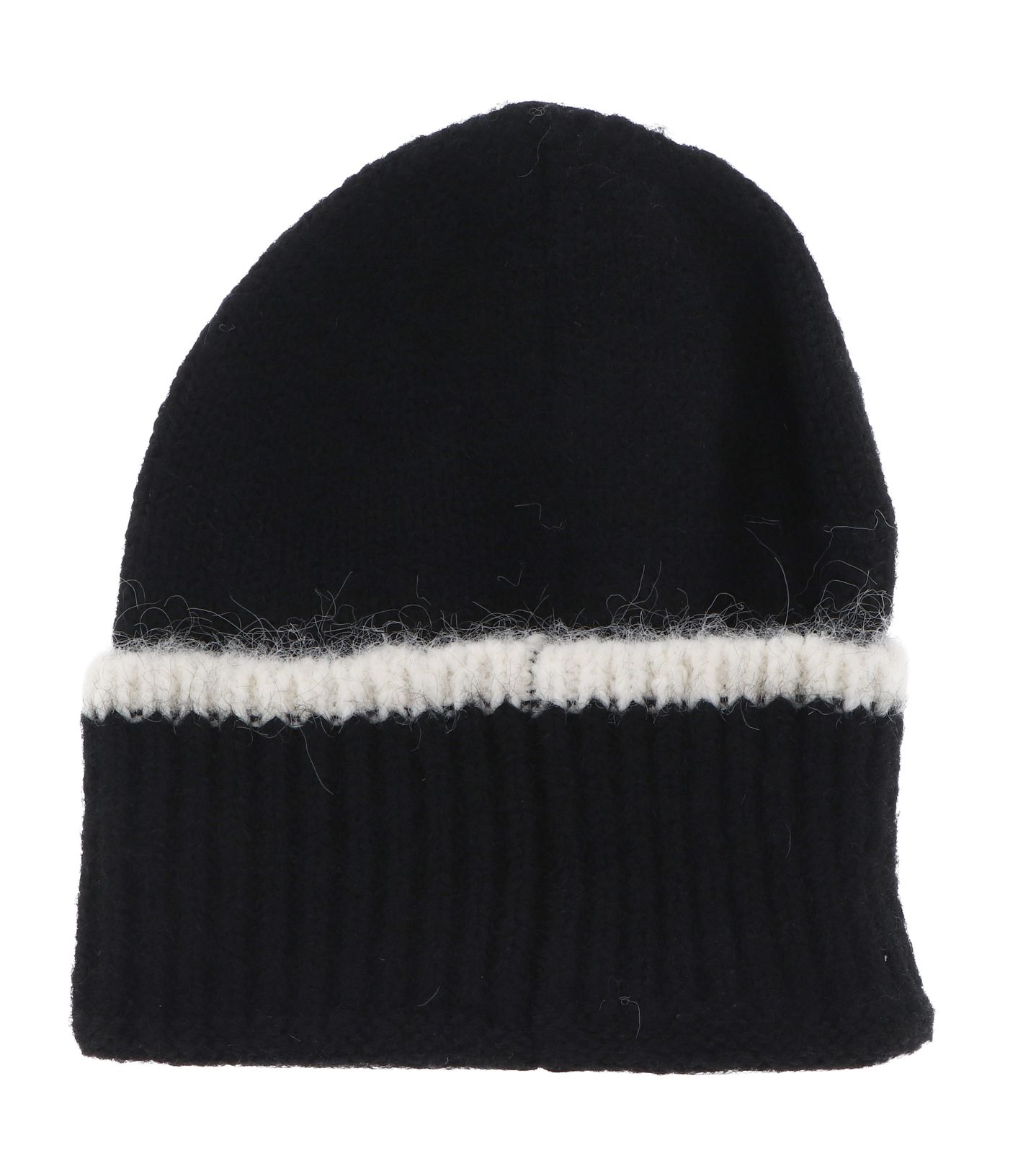KARL LAGERFELD Apres Ski Club Autograph Bicolor Beanie Black KARL LAGERFELD Apres Ski Club Autograph Bicolor Beanie Black