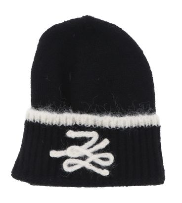 KARL LAGERFELD Apres Ski Club Autograph Bicolor Beanie Black KARL LAGERFELD Apres Ski Club Autograph Bicolor Beanie Black