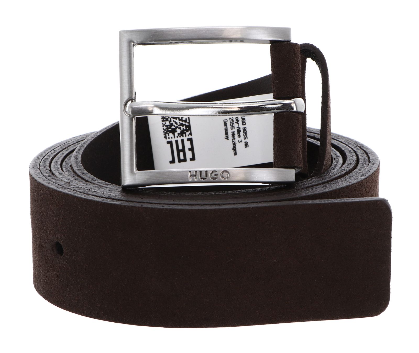 HUGO Mirto Sz35 Leather Belt W85 Dark Brown