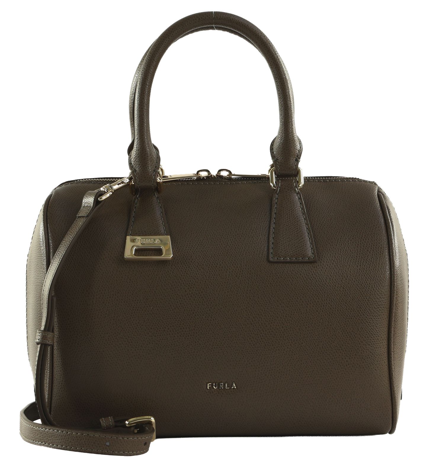 FURLA Olivia Boston Bag M Muddy Gray