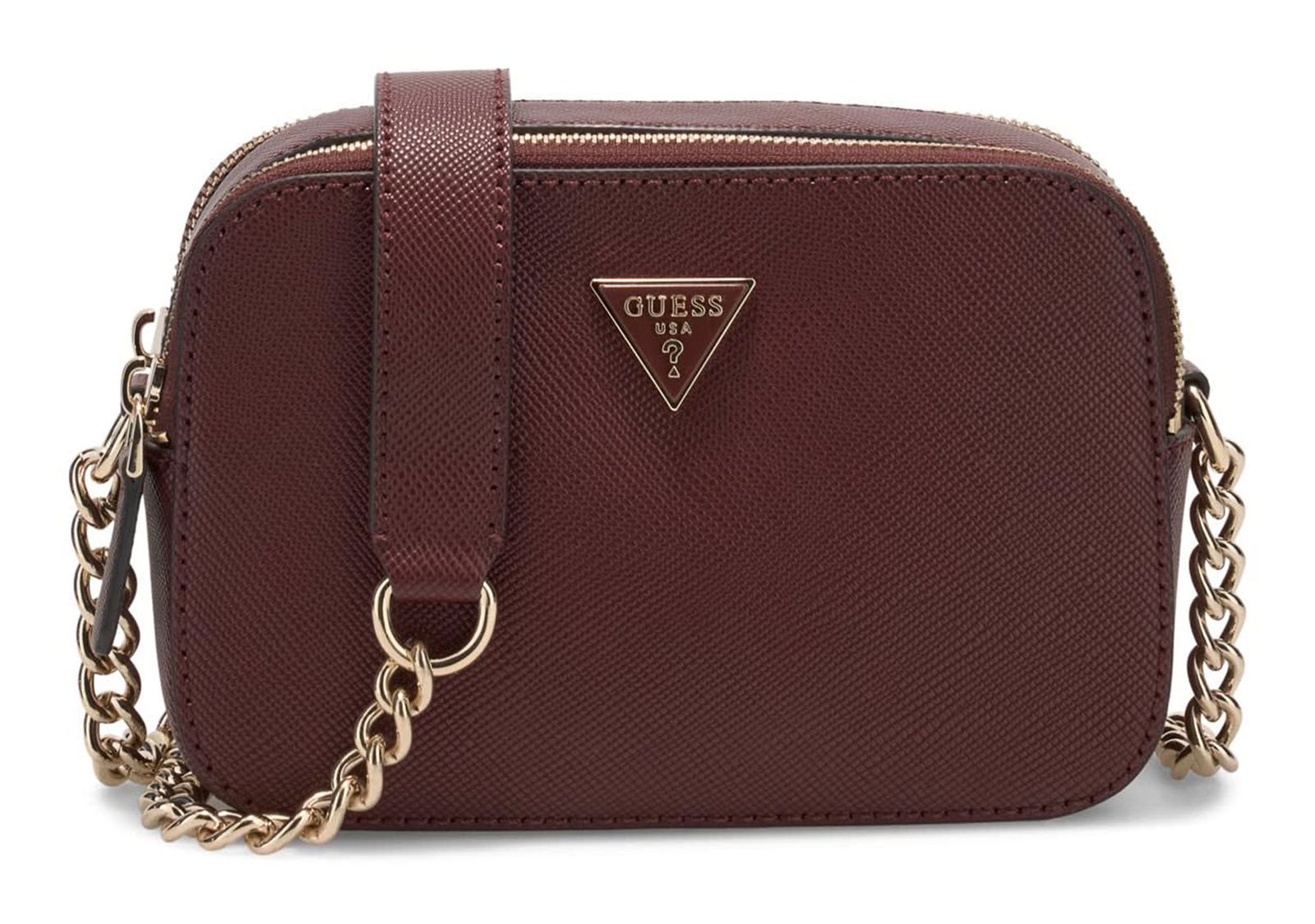 GUESS Noelle II Crossbody Camera Bag Burgundy