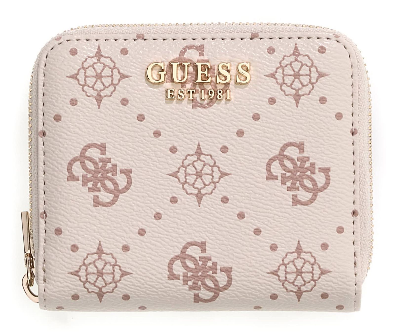 GUESS Allegra SLG Zip Around Wallet S Vanilla Logo