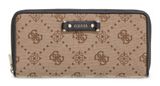 GUESS Dorothy SLG Zip Around Wallet L Latte Logo / Black GUESS Dorothy SLG Zip Around Wallet L Latte Logo / Black