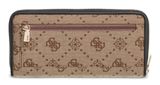 GUESS Dorothy SLG Zip Around Wallet L Latte Logo / Black GUESS Dorothy SLG Zip Around Wallet L Latte Logo / Black