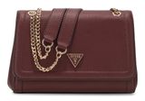 GUESS Noelle II Convertible Xbody Flap Bag Burgundy
