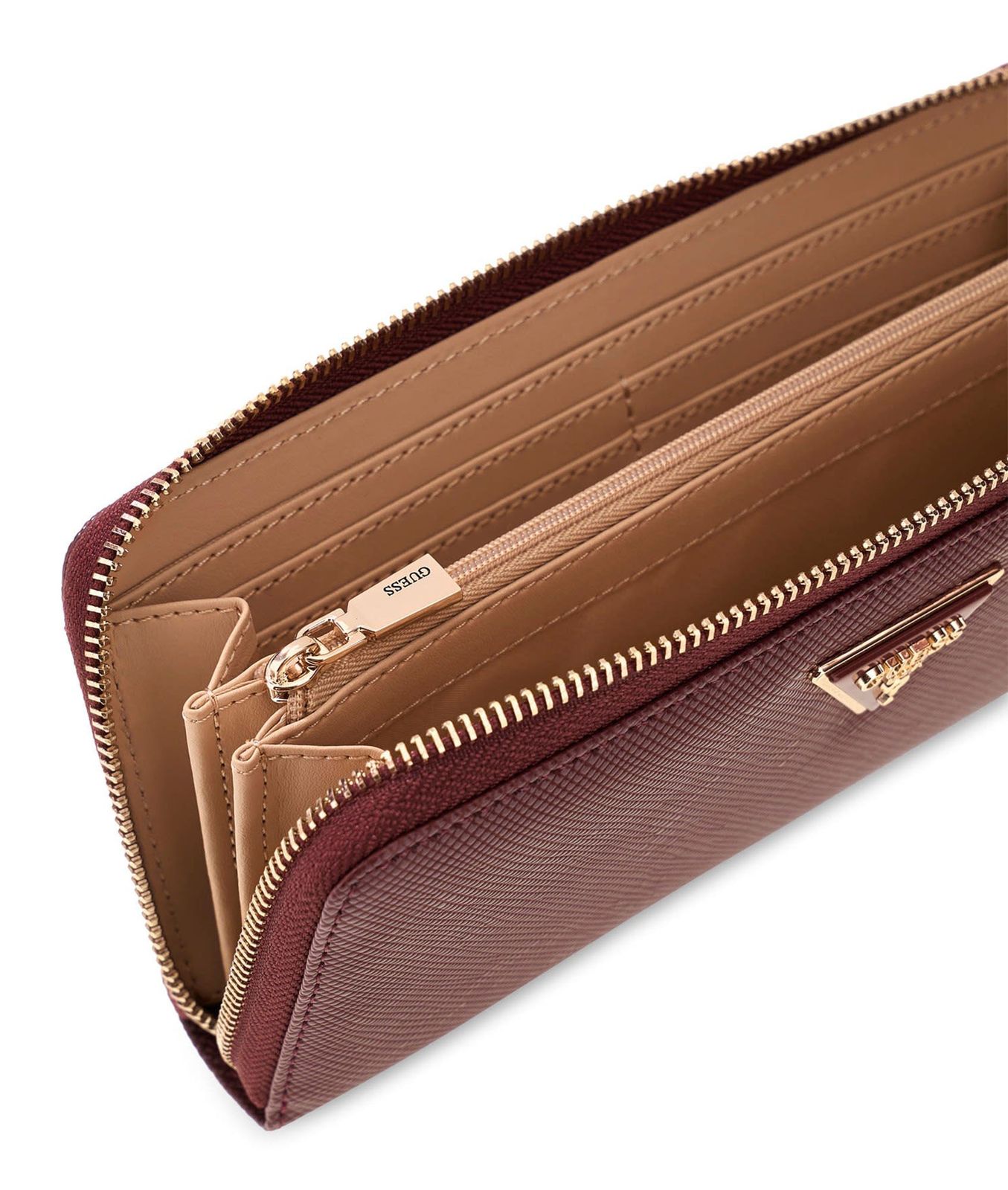 GUESS Laurel II Large Zip Around Wallet L Burgundy GUESS Laurel II Large Zip Around Wallet L Burgundy