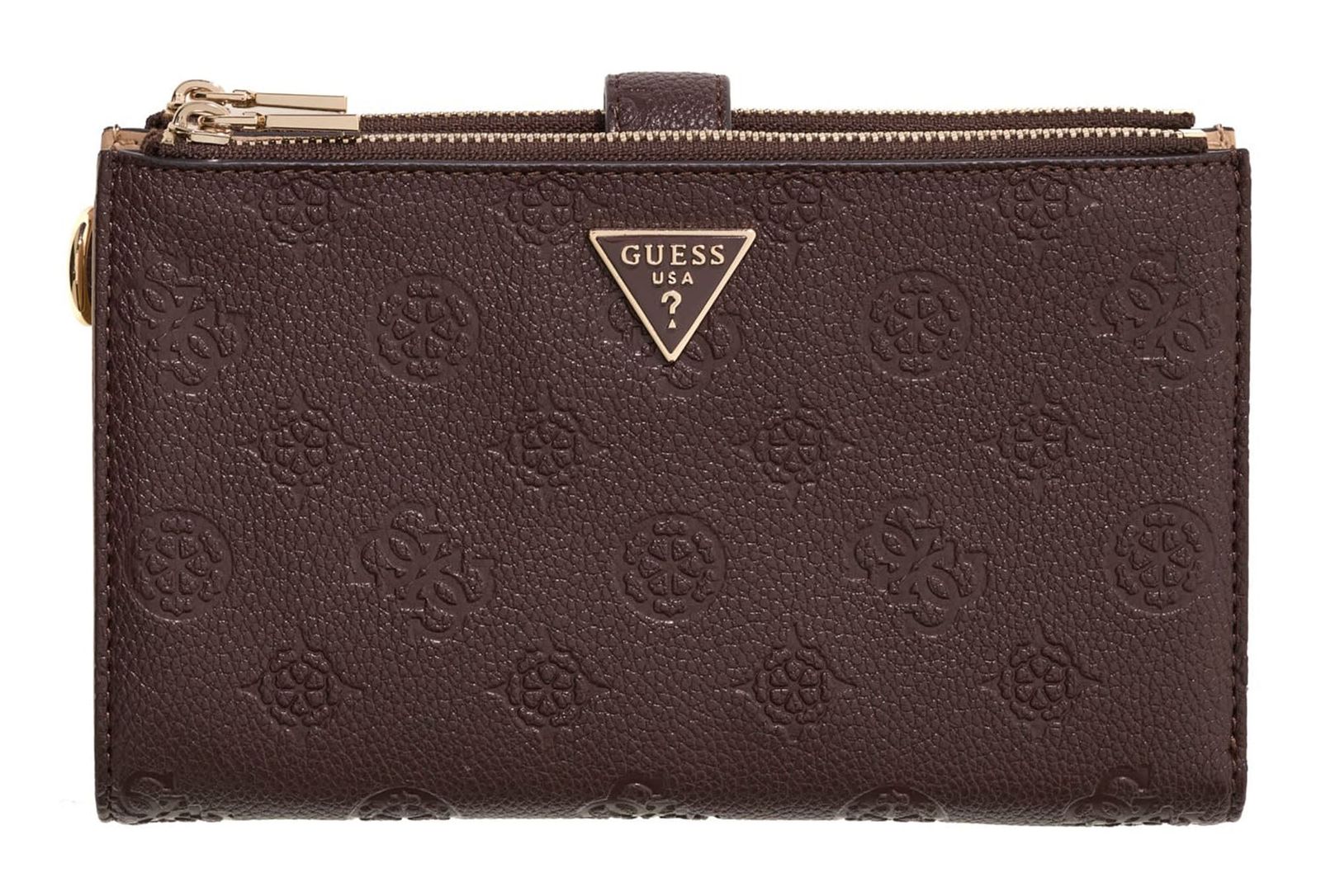 GUESS Blake SLG Double Zip Organizer Brown Logo