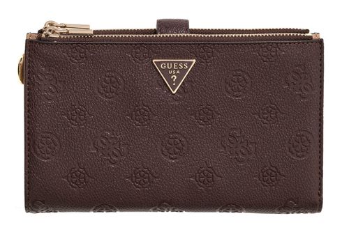 GUESS Blake SLG Double Zip Organizer Brown Logo GUESS Blake SLG Double Zip Organizer Brown Logo