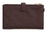 GUESS Blake SLG Double Zip Organizer Brown Logo GUESS Blake SLG Double Zip Organizer Brown Logo