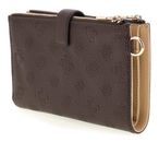 GUESS Blake SLG Double Zip Organizer Brown Logo GUESS Blake SLG Double Zip Organizer Brown Logo
