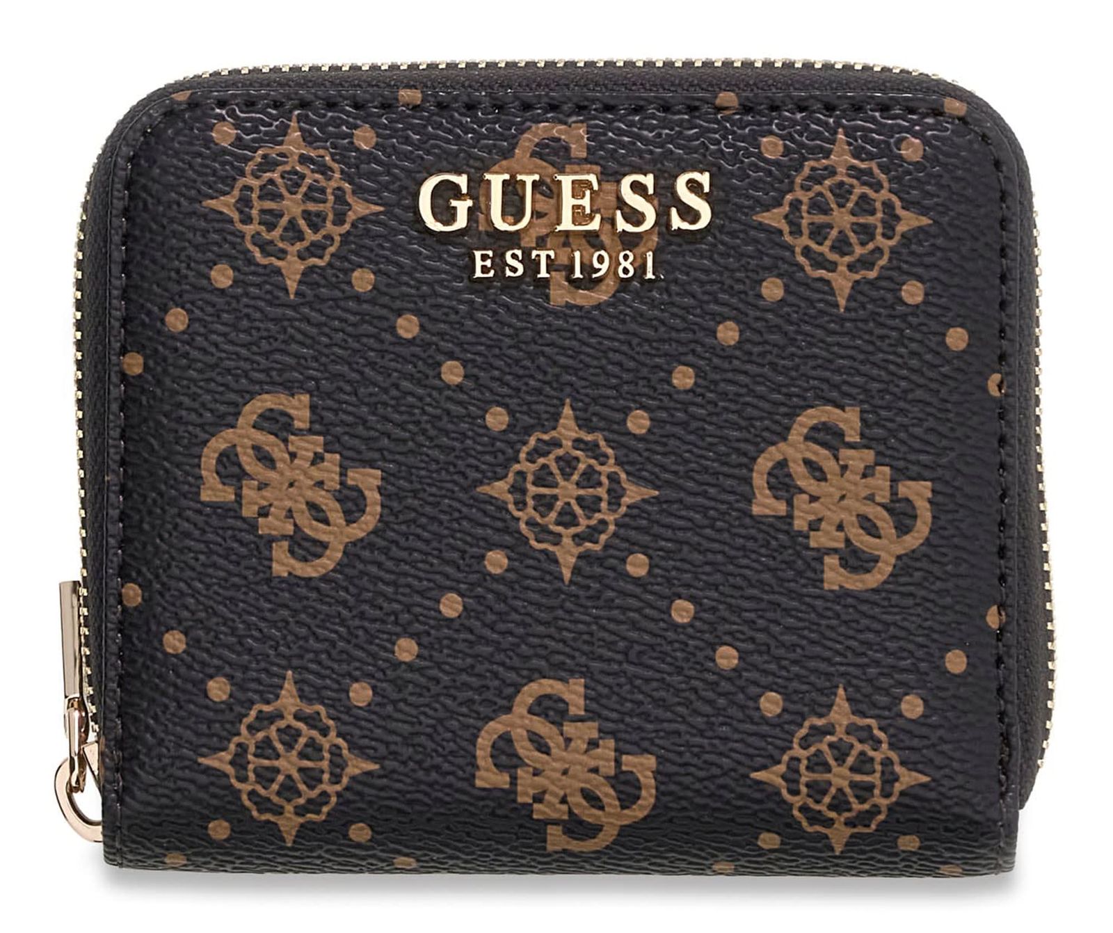 GUESS Allegra SLG Zip Around Wallet S Espresso Logo