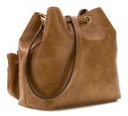 GUESS Theodora Drawstring Bucket Cognac