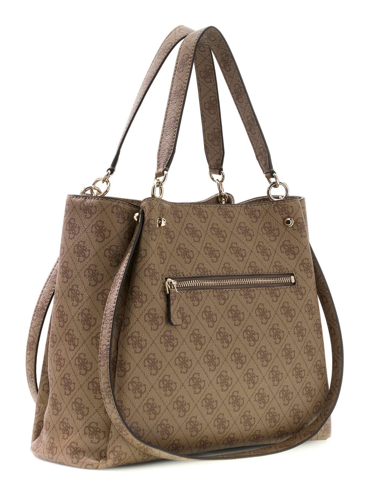 GUESS Lorella Logo Girlfriend Tote Latte Logo GUESS Lorella Logo Girlfriend Tote Latte Logo
