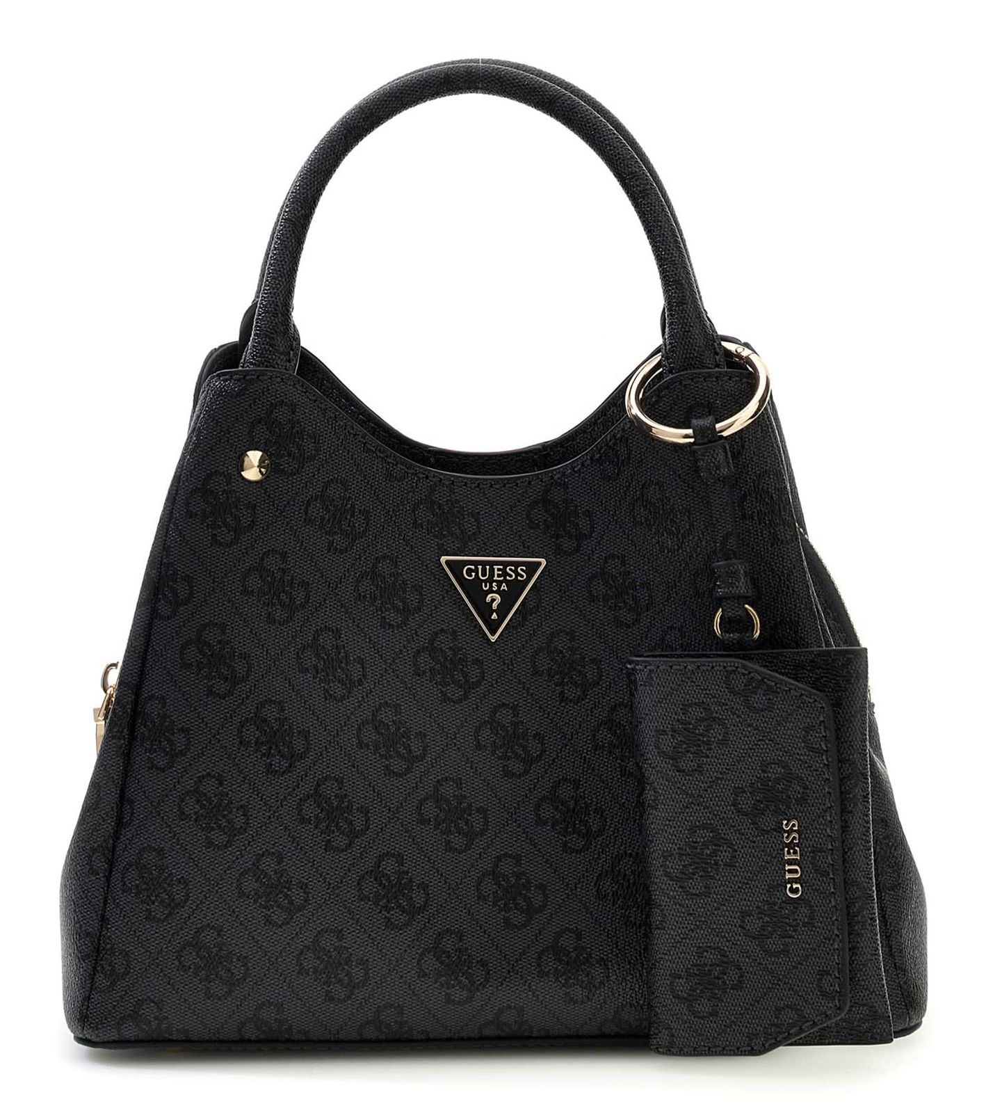 GUESS Lorella Logo Girlfriend Tote Coal Logo